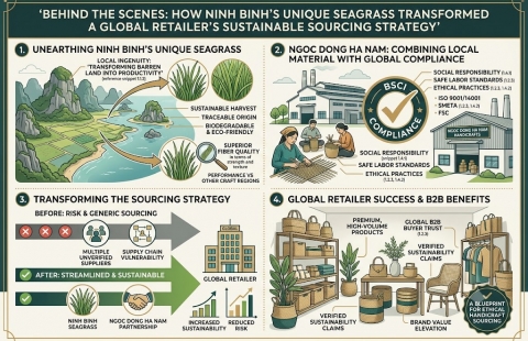 Behind the Scenes: How Ninh Binh's Unique Seagrass Transformed a Global Retailer's Sustainable Sourcing Strategy